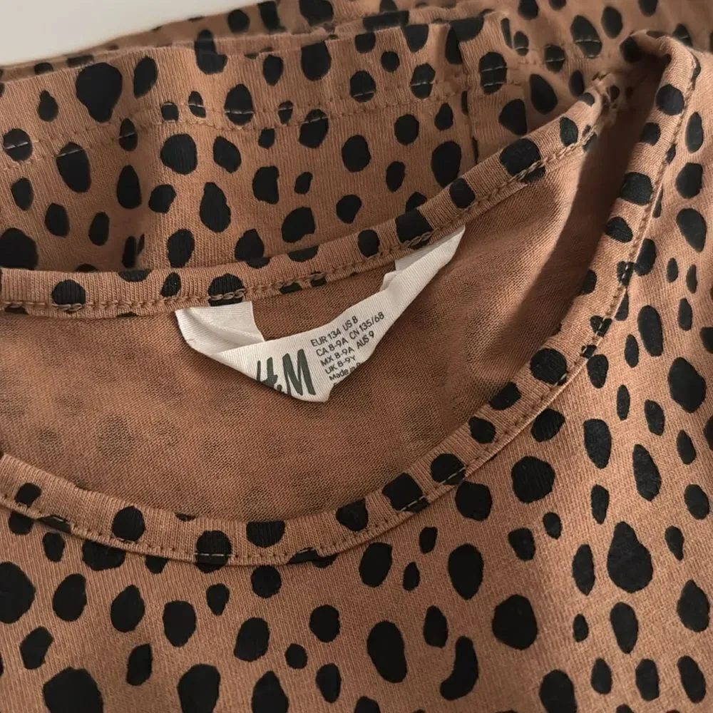 H&M Leopard print girls dress EUC